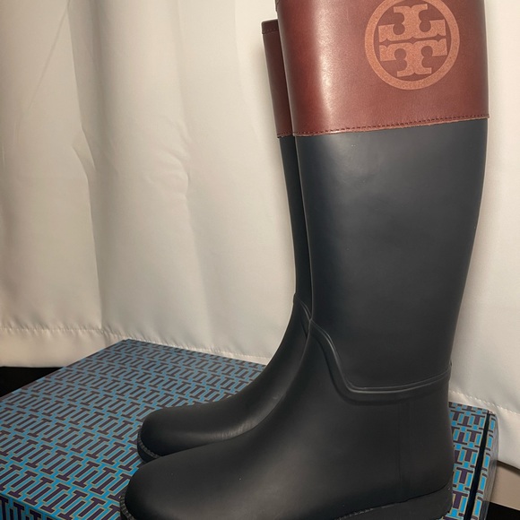 Tory Burch Shoes - Tory Burch Black and Brown Knee-High Winter Boots